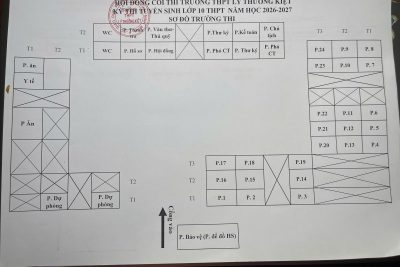 DANH SÁCH THI SINH TRONG PHÒNG THI KỲ THI TUYỂN SINH VÁO 10 THPT NĂM HỌC 2026-2027, SƠ ĐỒ PHÒNG THI HỘI ĐỒNG COI THI TRƯỜNG THPT LÝ THƯỜNG KIỆT